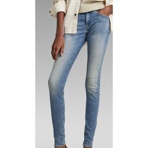 G-Star Raw MIDGE ZIP MID SKINNY JEANS * Timeless Style in Size 30 MSRP180 wom805